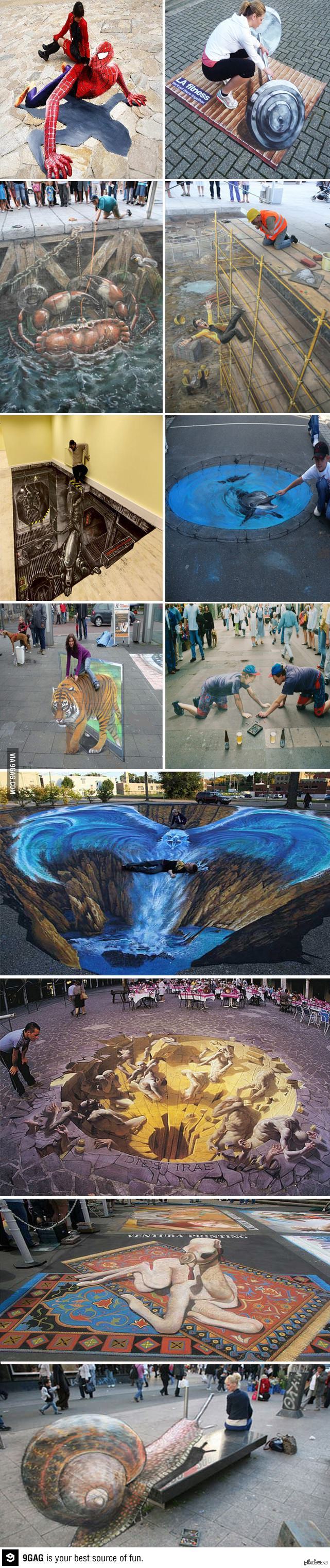 Amazing 3D street art. (c 9gag) 