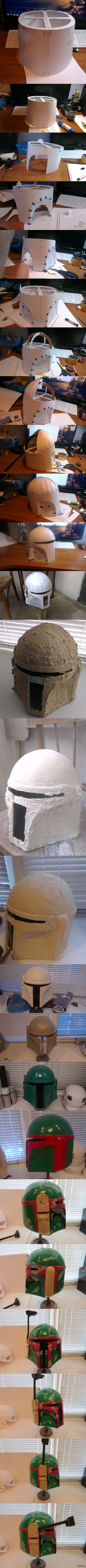 bob fett helmet assembly - My, Star Wars, Papercraft, Pepakura