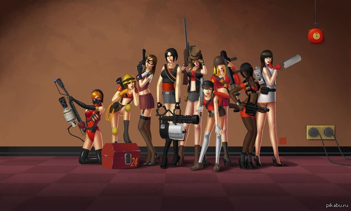 team fortress 2 - NSFW, Моё, Team Fortress 2, Steam, Девушки