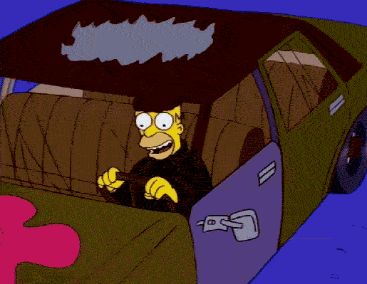 I gonna roll. Симпсоны машина. Машина из Симпсонов. Гомер в машине. Гомер симпсон в машине.