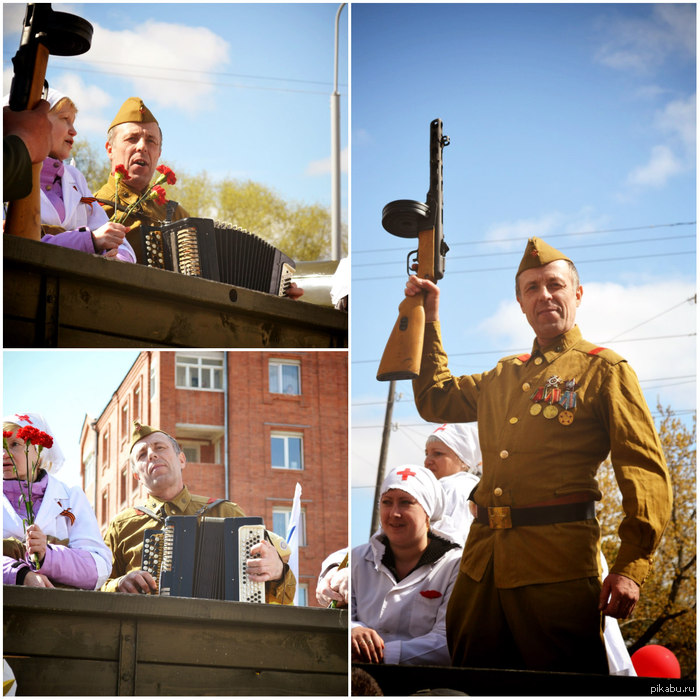 Thank the granfather for the victory! - My, Victory Day, Grandfather, Music, Parade, Technics, May 9 - Victory Day
