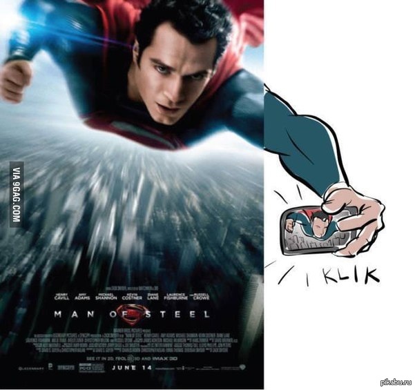 Behind the scene of Superman poster