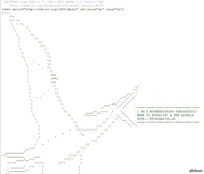   HTML-  theoatmeal.com.       ,     ASCII Art\'a,        .