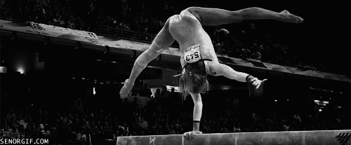 I love gymnastics and gymnasts. - Gymnasts, Power, Log, Angle out, GIF