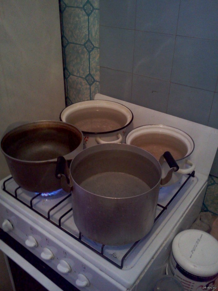 I'll be taking a bath soon... - My, Hot water, Water cut-off, Gas stove