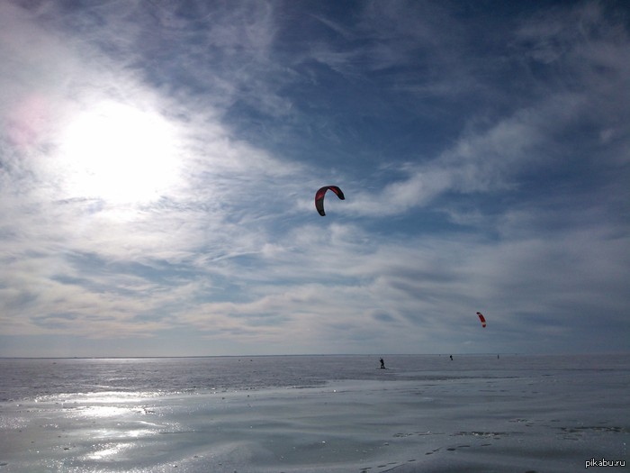 Зимний кайтсёрфинг