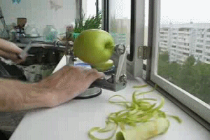 Now the Chinese have reached the peeling of apples ... - Device, Cleaning, China, GIF