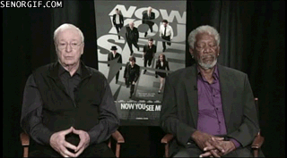 Talk, talk, and I'll sleep for now. - GIF, Morgan Freeman, Michael Caine