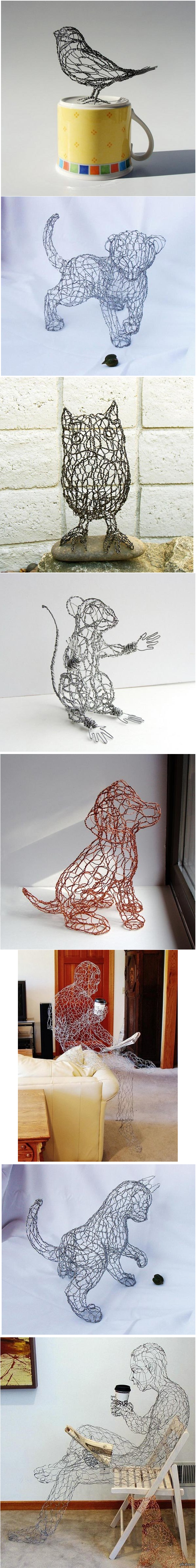 Скульптуры из проволоки