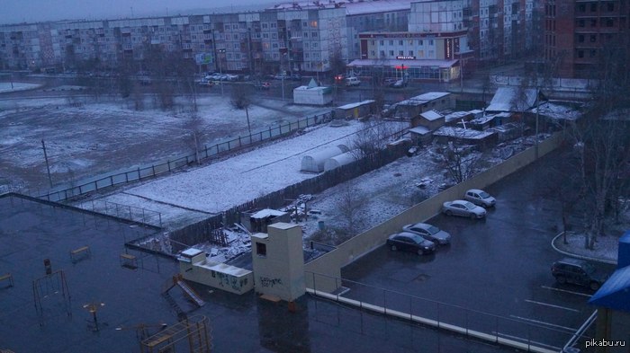 Again Surgut. - My, Surgut, Snowfall, Weather, Cold, North, Cocaine