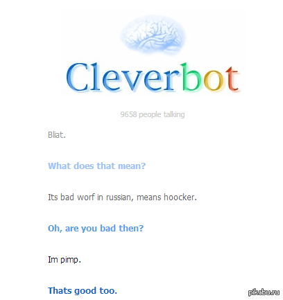 Clever bot. - Cleverbot, Correspondence, Chat room, The bot