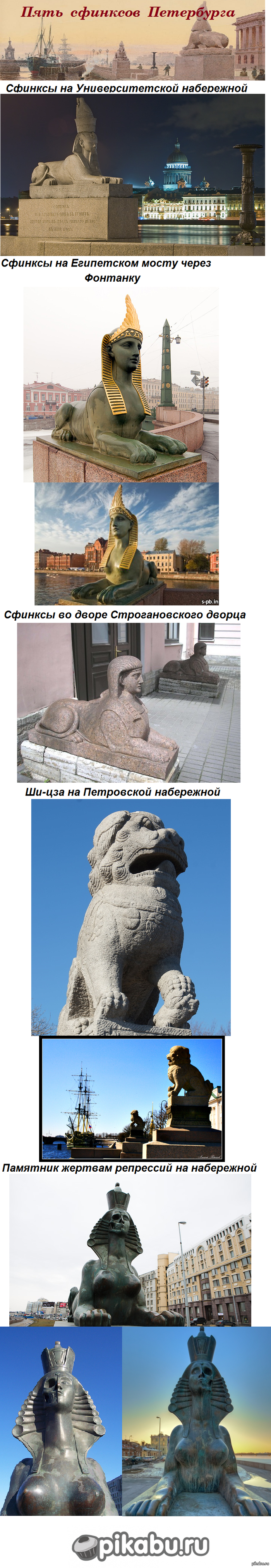 5 сфинксов Петербурга