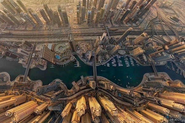 Вид сверху на Дубай, ОАЭ.