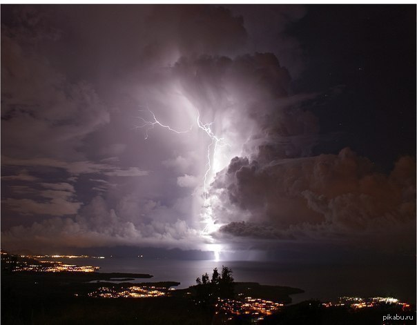 Endless thunderstorm on the lake - Infinity, Thunderstorm, Lake, Maracaibo, Venezuela
