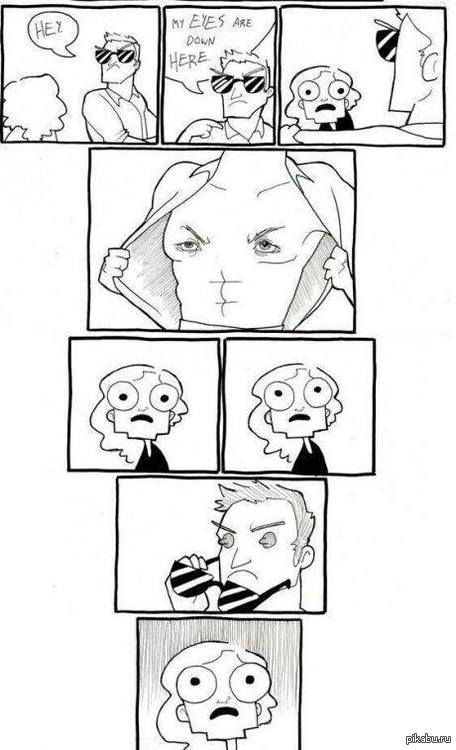 My eyes are down here!