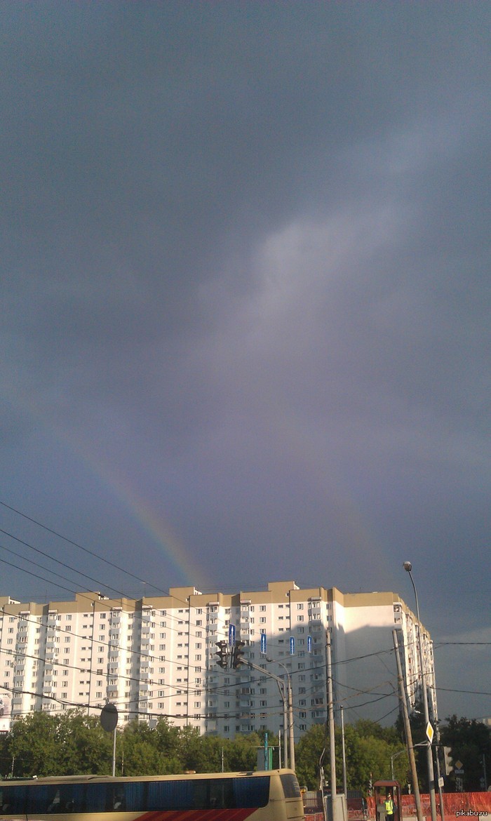 Двойная радуга в Москве!