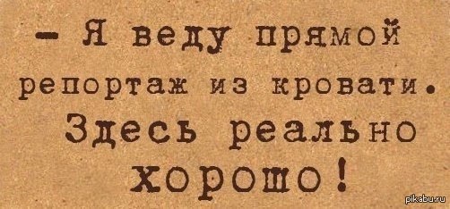 Хорошо реальный. Веду репортаж из кровати. Веду прямой репортаж из кровати. Я веду репортаж из кровати. Веду репортаж из постели.