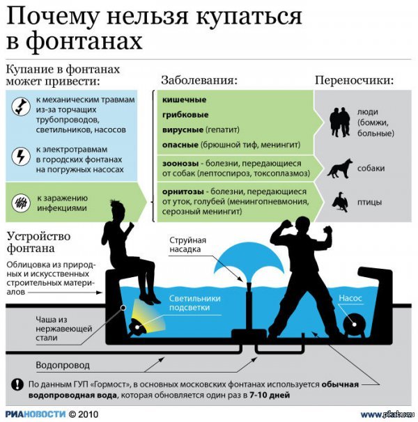 Купание в фонтане! | Пикабу
