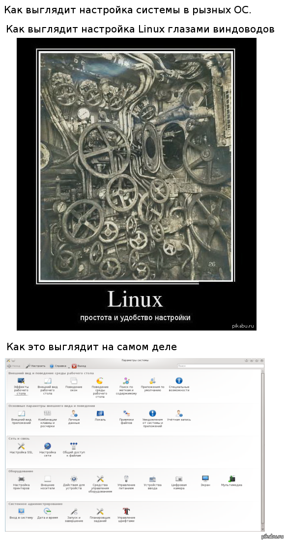 Линуксоид. Linux мемы. Линукс простота и удобство настройки. Мемы про линуксоидов.