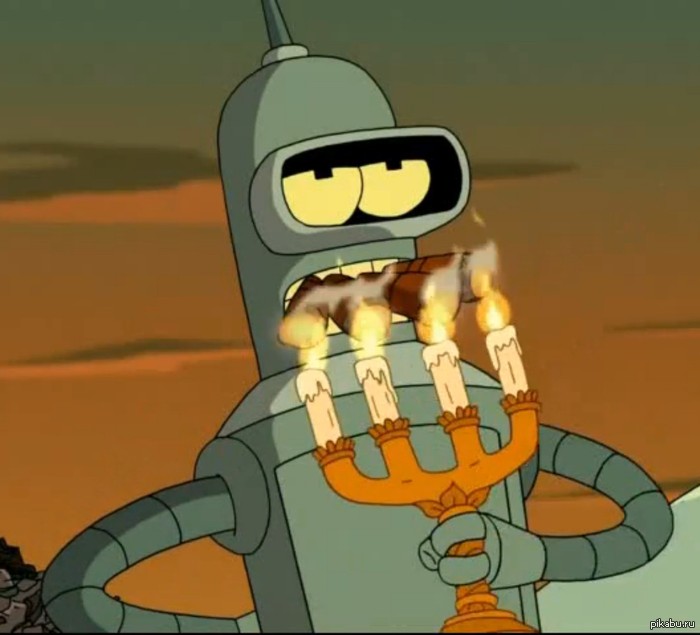 I'm back baby! - Futurama, Bender, Candlestick