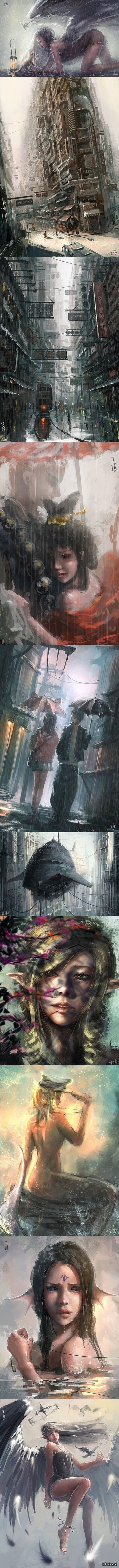 Creative Digital Illustrations by Wang Ling.