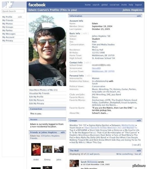Профиль друзья группы. ВК 2005 года. Фейсбук раньше. Старая страница ВК. Фейсбук 2006.