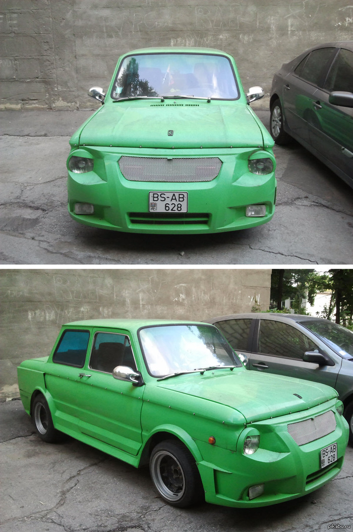 Green ZAZ pleases the eye - My, ZAZ, Tuning, Modding, Auto, Moldova