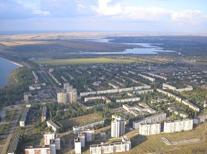 Город Светлодарск ( вид сверху) | Пикабу