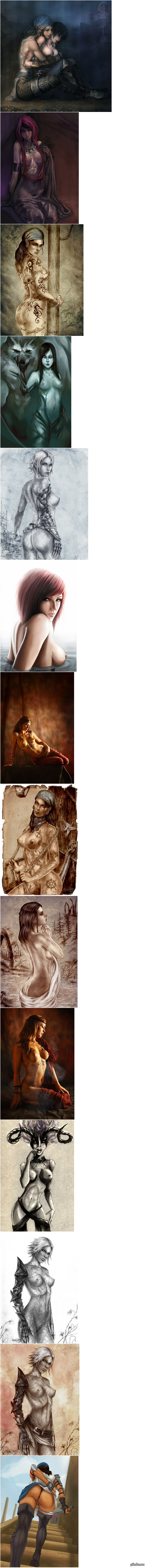 I don't know why I posted this long post... - NSFW, Dragon age, Dao, Girls, Art