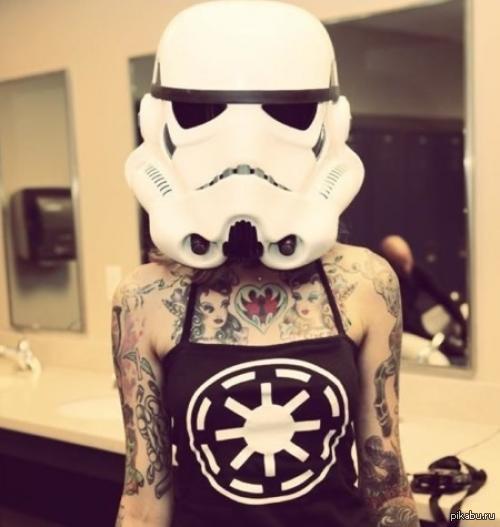 Am I the only one who likes girls with tattoos? - NSFW, My, Star Wars, Tattoo, Beautiful girl, Girl with tattoo