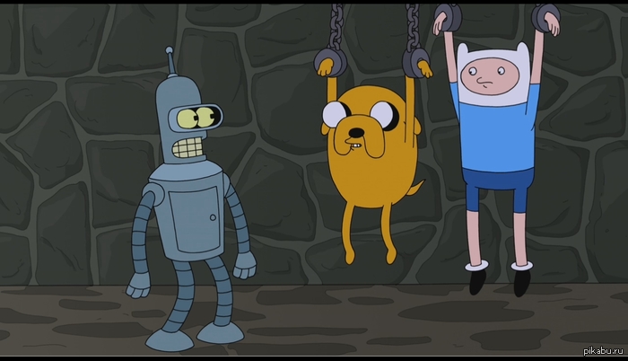     Jake: - What time is it?  Bender:- Time to you to shut up!