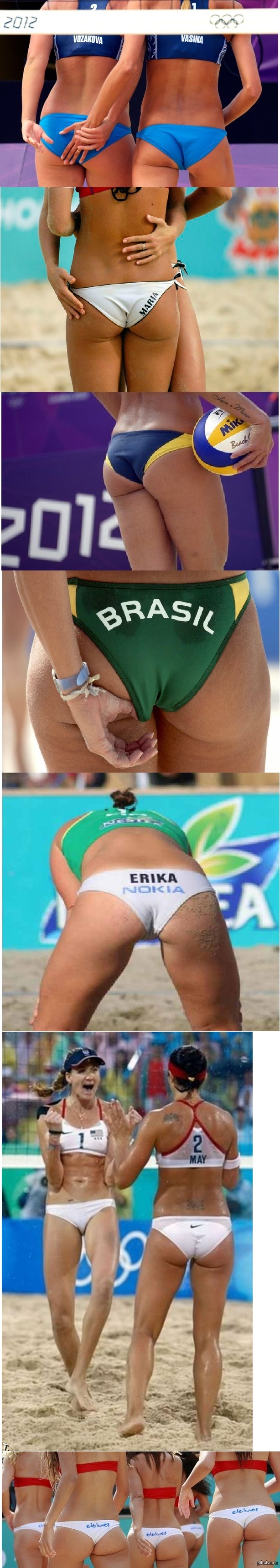 Beach women's volleyball, it's beautiful! - NSFW, Strawberry, Sport, Beach volleyball, Girls, Booty, Longpost