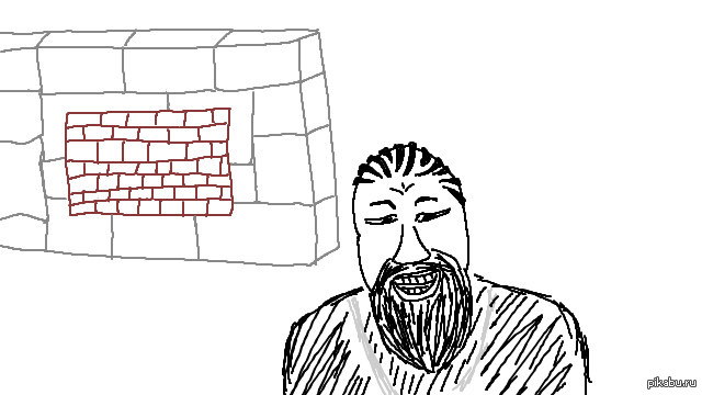Ya dwarf! I heard you like building walls so I've built a peace of wall in your wall... 