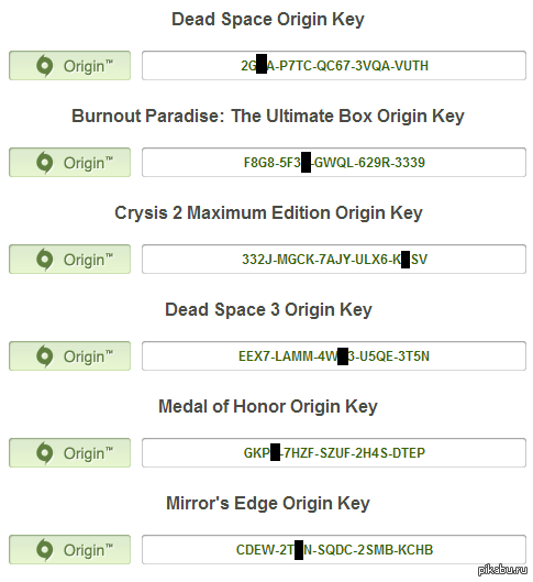 ������ � � �������� ������� ������� (Origin)