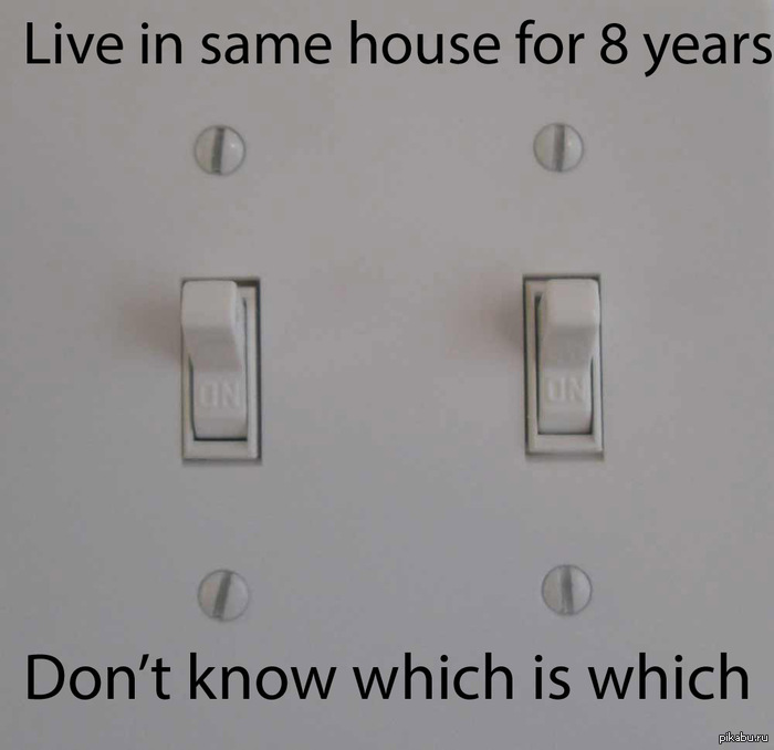 I live in same house for 8 years. Don't know which is which (    )