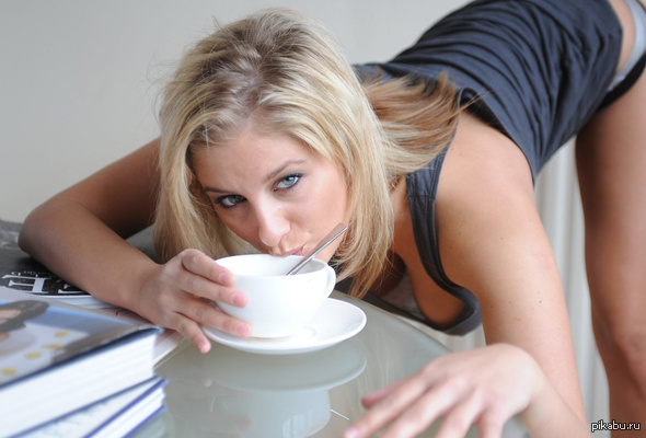 That's what really invigorates in the morning! - NSFW, Beautiful girl, Coffee, Morning, 