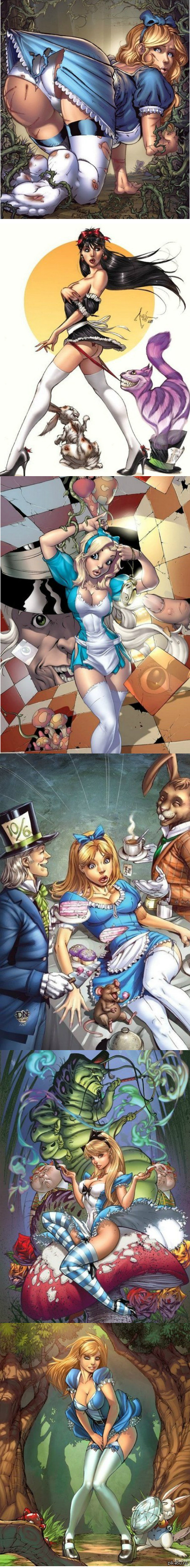 Alice in Wonderland - NSFW, Alice in Wonderland, Longpost, Girls, Interesting