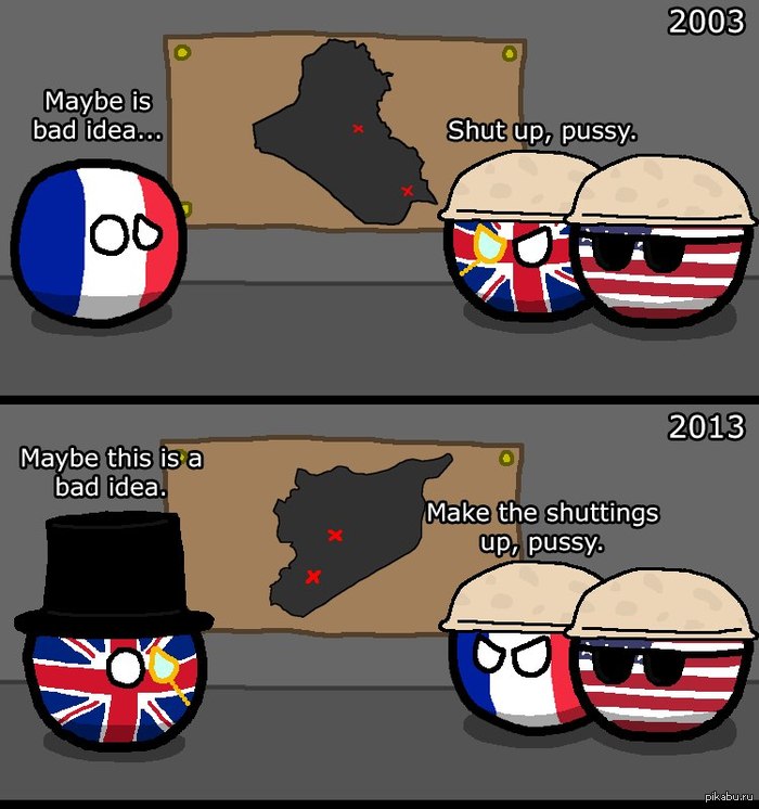 countriesballs - Syria, Countryballs, America, France, Great Britain, USA