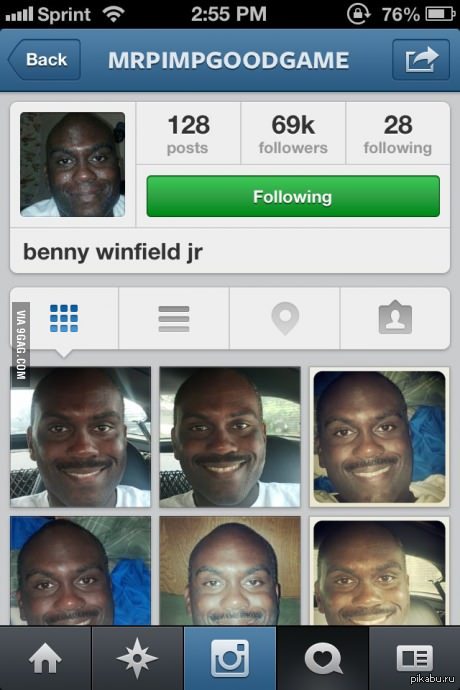 Типичный инстаграм