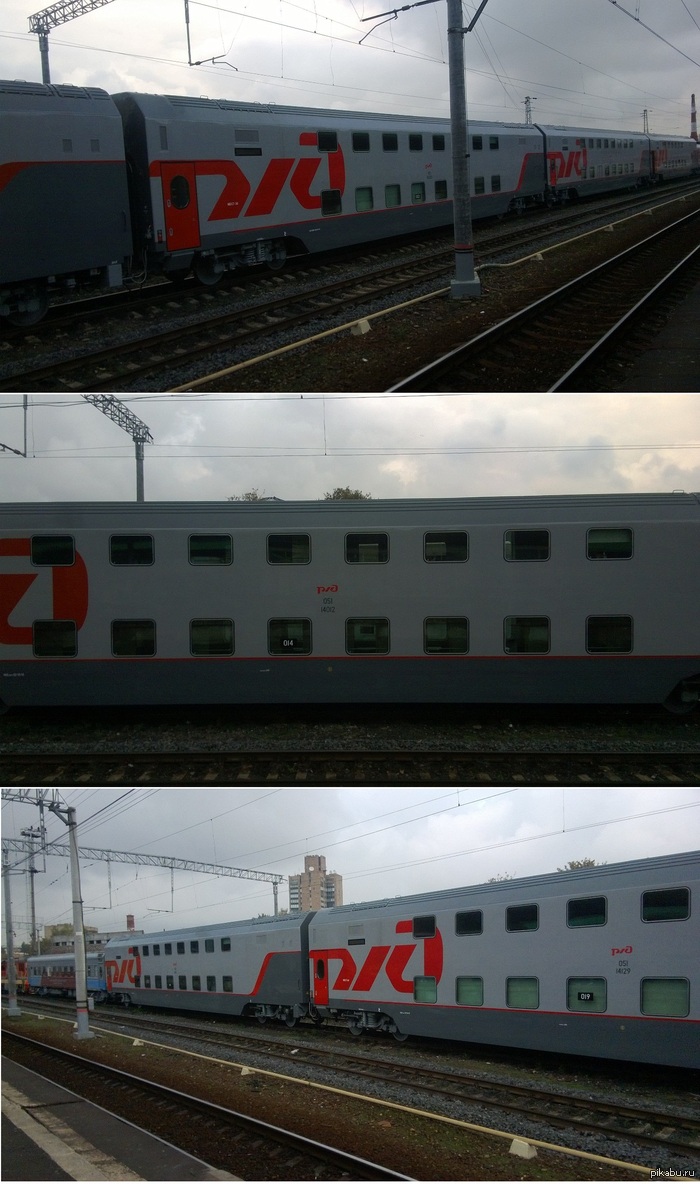 Новые двухэтажные вагоны РЖД засветились в Москве.