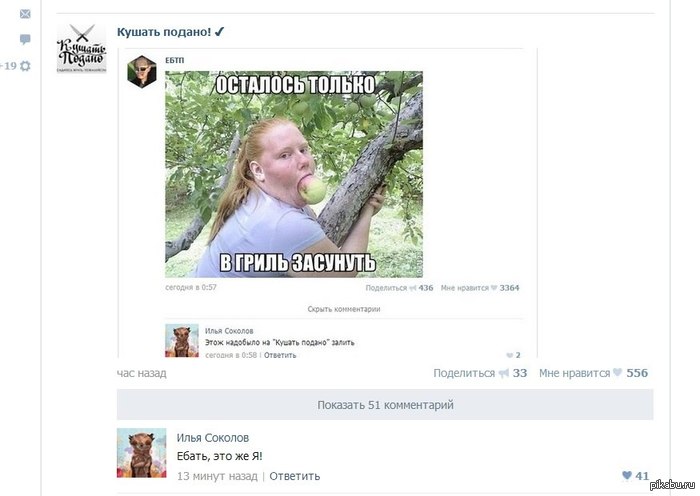 Увидел такое ВКонтакте.