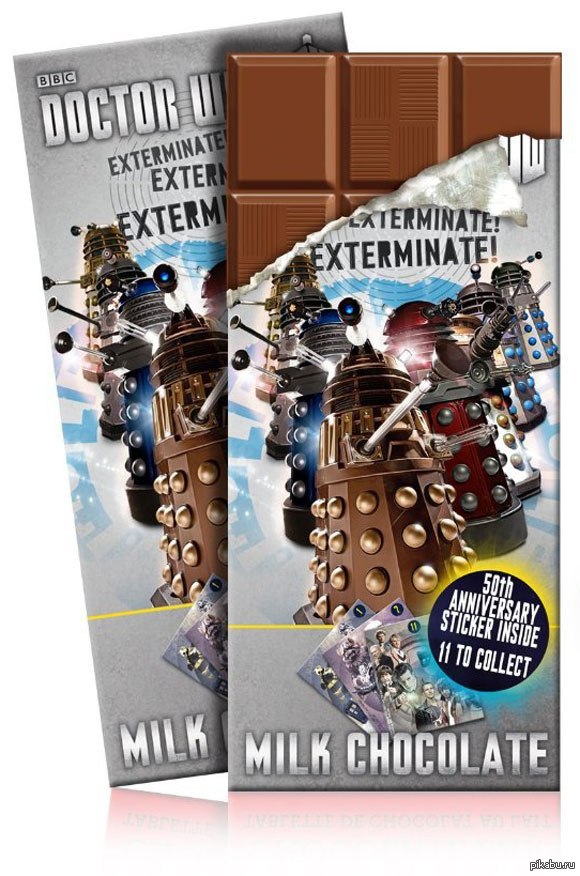Feel the taste of destroying your figure - Doctor Who, Daleks, Chocolate, doctor's day, Special Edition, Exterminate!, Figure