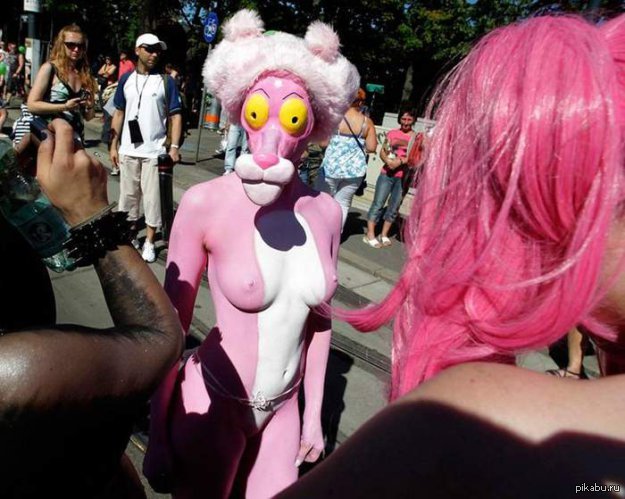 Pink Panther - NSFW, Picture, Bodypainting, Girls