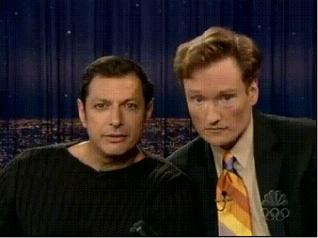 Jeff Goldblum and Conan O'Brien - Jeff Goldblum, Conan Obrien, 9GAG, GIF