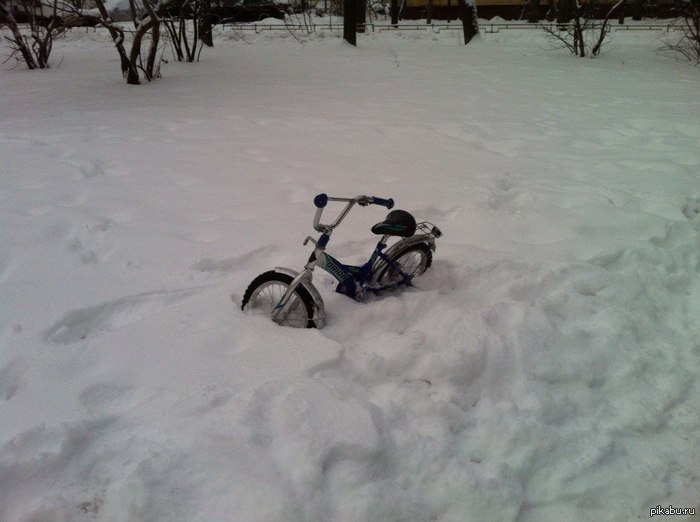 Severe cyclist - My, A bike, Snow, Why