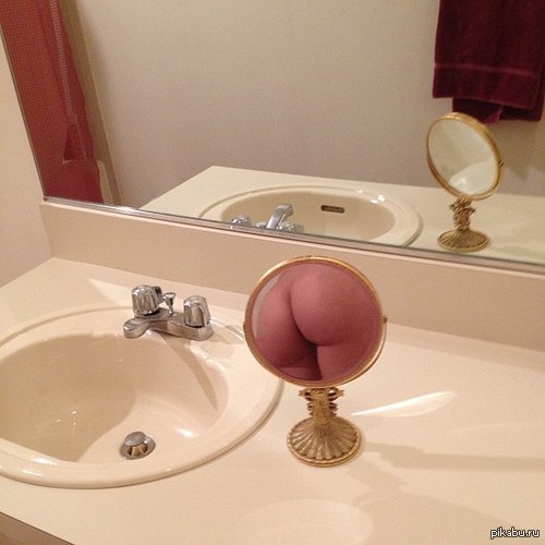 My light is a mirror, tell me)))) - Mirror, Ass, NSFW, Booty