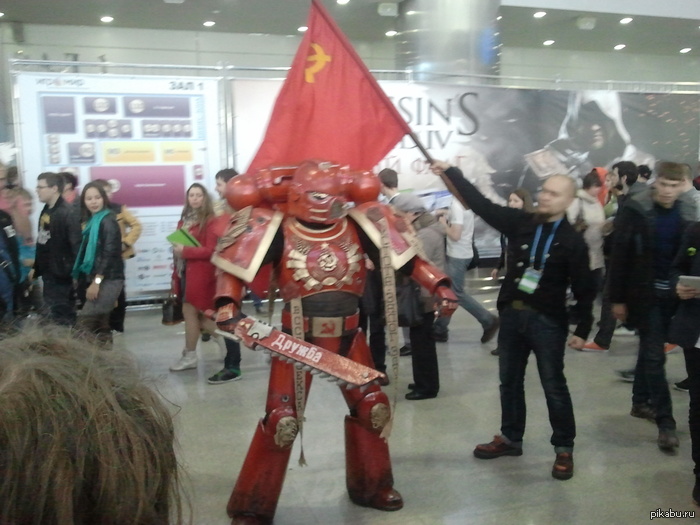 Soviet Marine at Igromir 2013 - My, Igromir, Adeptus Astartes, Soviet Union, the USSR