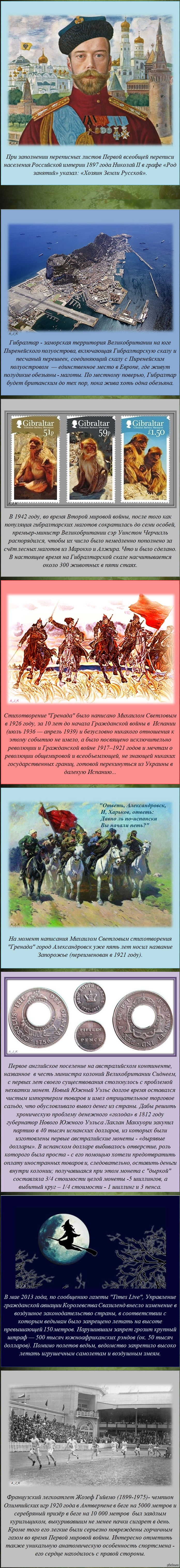 Интересные факты о разном