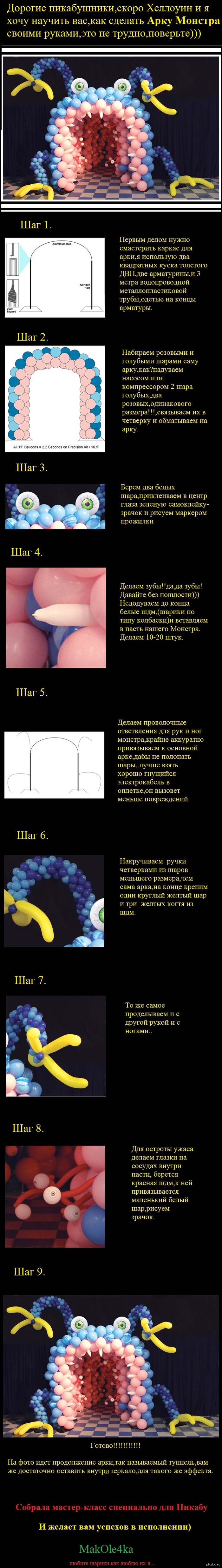 Как сделать Арку Монстра из шаров своими руками)