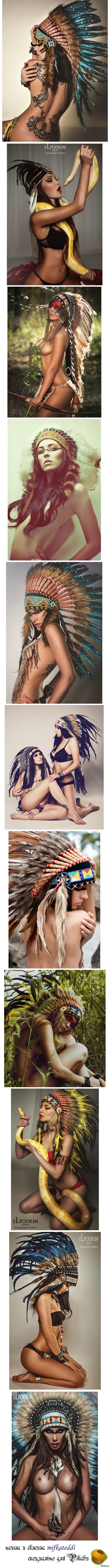 What I love - NSFW, Girls, Longpost, , Boobs, Headdress, Indians, Erotic